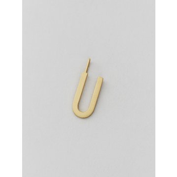 Design Letters Buchstabe Anhänger Archetyp 16mm, gold, U