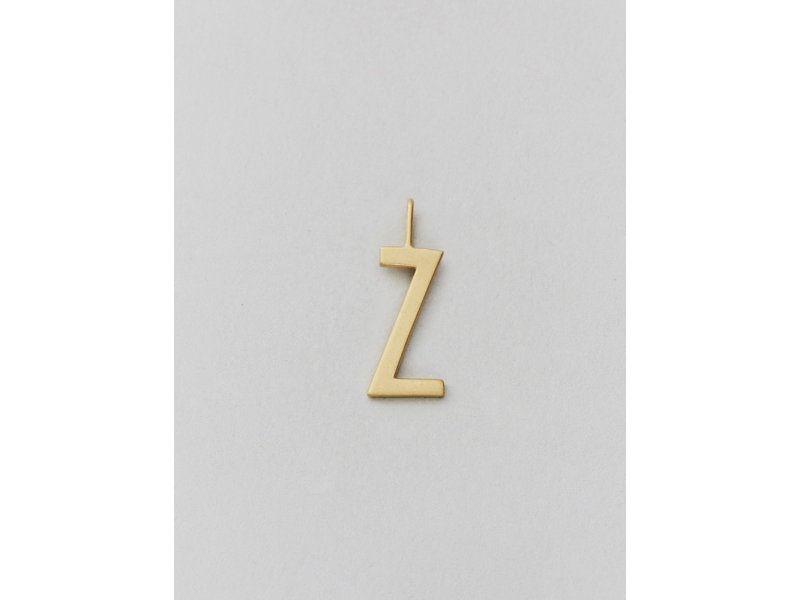Design Letters Buchstabe Anhänger Archetyp 16mm, gold, Z