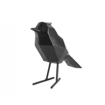 Present Time Statue Bird Vogel L, matt schwarz