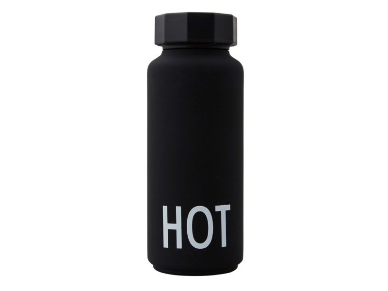 Design Letters Thermoflasche hot/cold, schwarz, 0,5 l