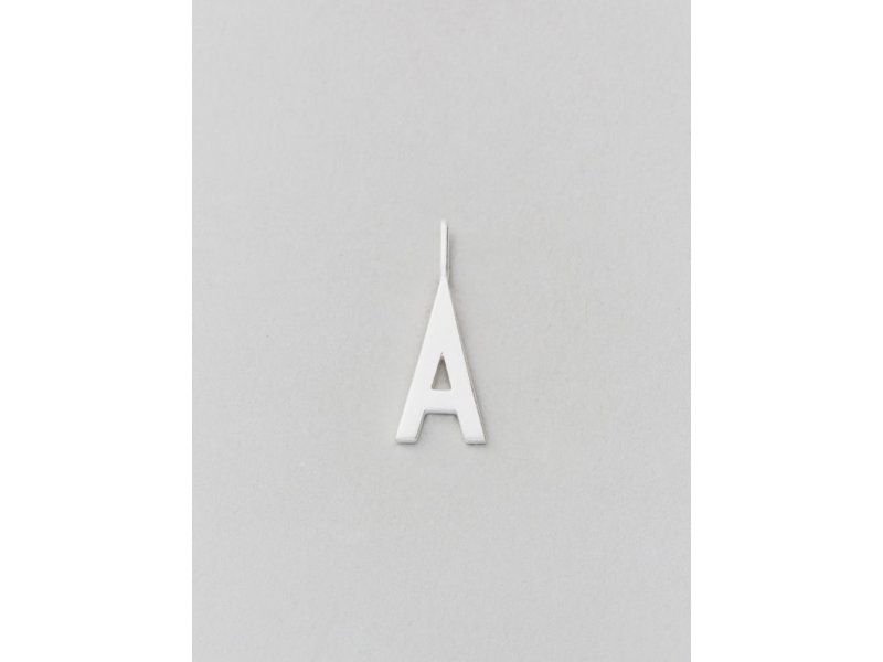 Design Letters Buchstabe Anhänger Archetyp 16mm, silber, A