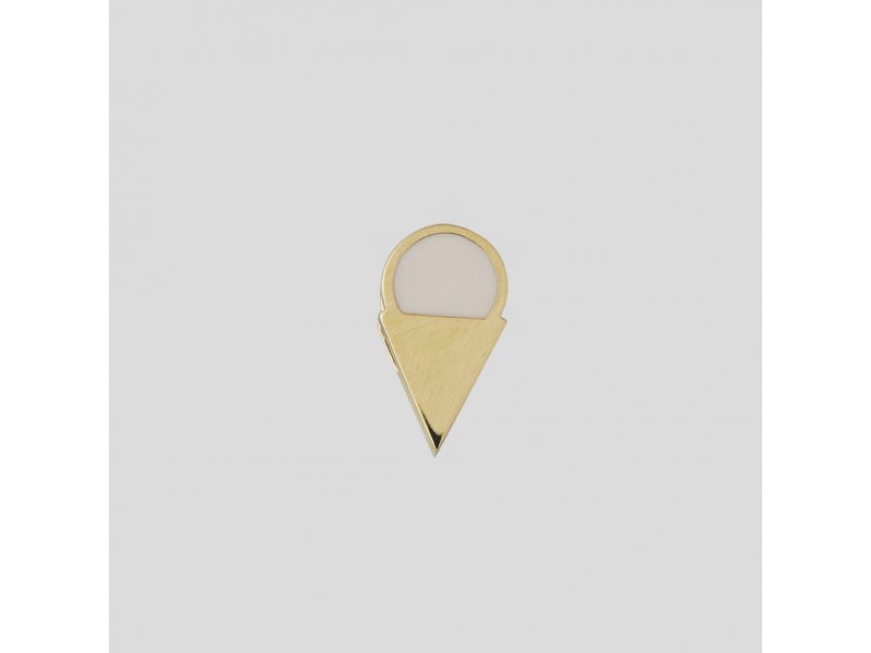 Design Letters Emaille Anhänger Eis, vergoldet, nude 925er Sterlingsilber