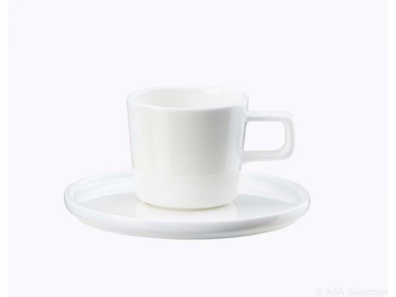 ASA Kaffeetasse mit Unterteller oco weiß