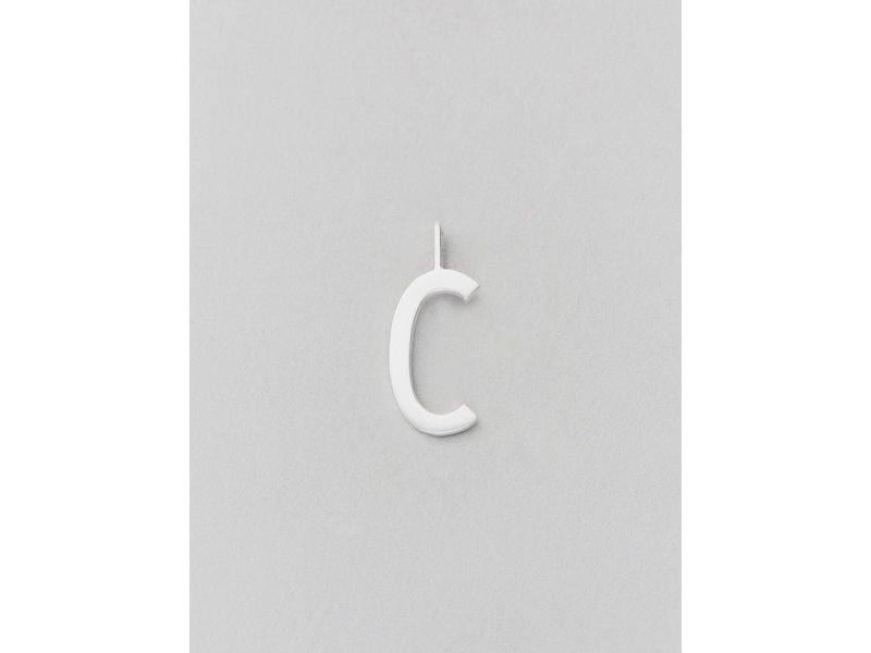 Design Letters Buchstabe Anhänger Archetyp 16mm, silber, C